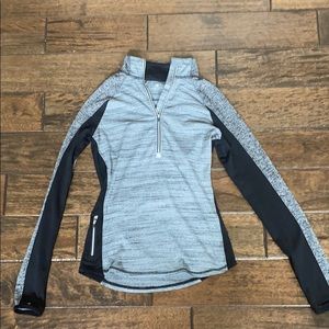 Athleta Grey Quarter Zip Jacket